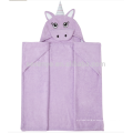 Toalla de baño con capucha de bebé púrpura Unicornio Regalo de ducha de bebé de algodón para niños pequeños Toddle, manteniendo a su pequeño caliente